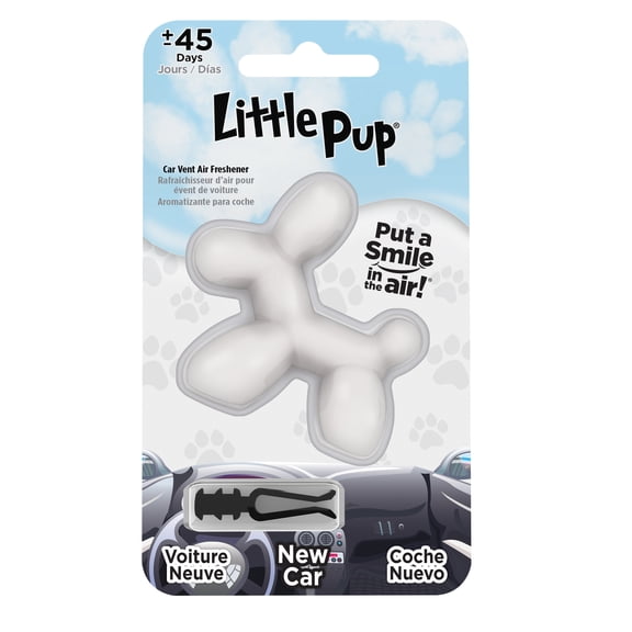 Little Pup 96601 New Car Scent Car Air Freshener Clips to A/C Air Vent Alcohol-Free Fragrance Oil Non-Hazardous and Non-Toxic Plastic, Set of 6New Car Scent Car Air Freshener Vent Clip, Pack of 1