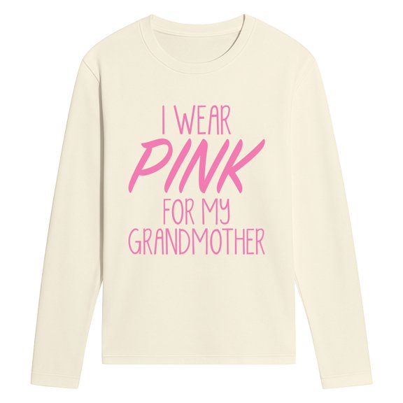 Instant Message - I Wear Pink For My Grandmother Long Sleeve Graphic T-Shirt