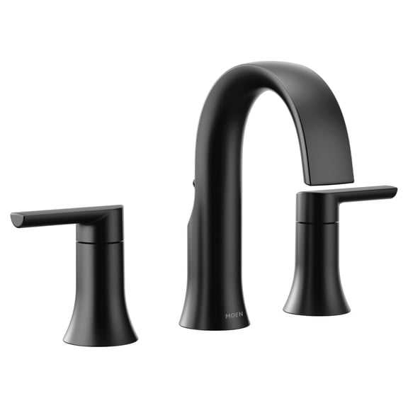 Moen Doux Black Two-Handle Bathroom Faucet
