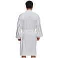 thumbnail image 3 of Men's Shortee Model Turkish Cotton Kimono Bathrobe White - Small/Medium, 3 of 5