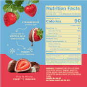 Tru Fru Frozen Strawberries in Milk & White Chocolate, 8oz