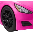 thumbnail image 3 of Barbie Convertible Toy Car, Bright Pink with Seatbelts and Rolling Wheels (Seats 2 Dolls), Toy for 3 Years and Up, 3 of 7