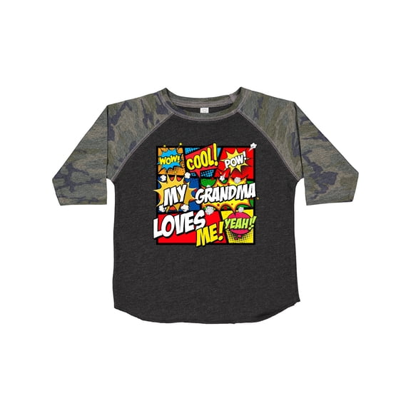 Inktastic My Grandma Loves Me Superhero Boys or Girls Toddler T-Shirt