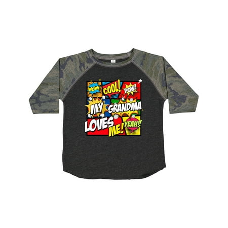 

Inktastic My Grandma Loves Me Superhero Gift Toddler Boy or Toddler Girl T-Shirt