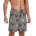 thumbnail image 2 of Balery Rooster Pantalones cortos de pijama de punto de algodón para hombre con cinturilla y bolsillos-XX-Large, 2 of 6