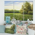 thumbnail image 2 of Designart ' Spring Trees By The Flowers and Meadows ' Country Canvas Wall Art Print, 2 of 3