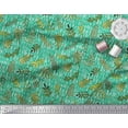 thumbnail image 3 of Soimoi Green Cotton Duck Fabric Seal Leaves Print Fabric by the Yard 44 Inch Wide, 3 of 3