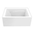 thumbnail image 6 of Aqua Eden VTAM4836R22T 48-Inch Acrylic Rectangular 3-Wall Alcove Tub, Right Hand Drain in Glossy White, 6 of 8