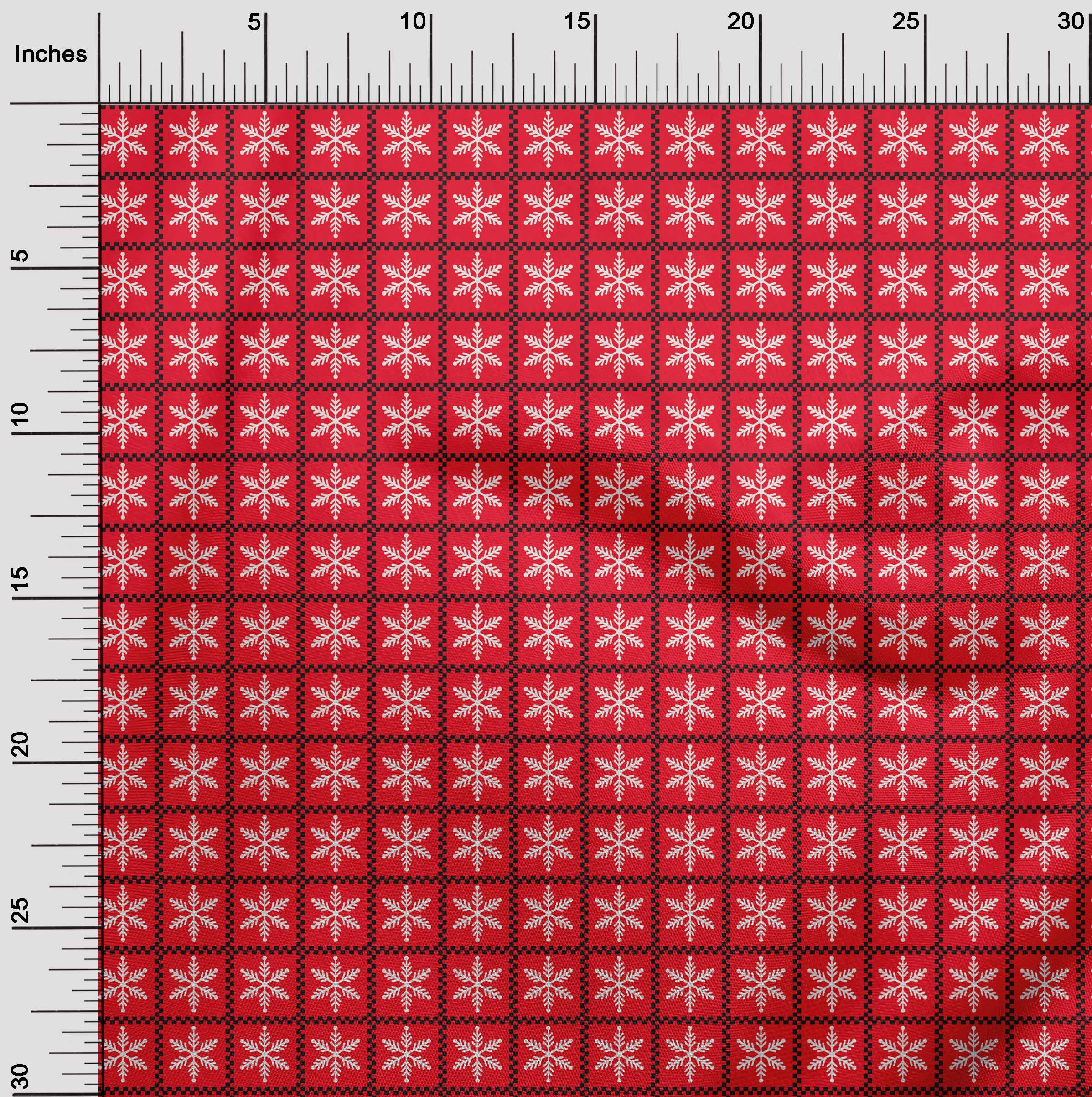 oneOone Polyester Spandex Red Fabric Merry Christmas Fabric For Sewing Printed Craft Fabric By The Yard 56 Inch Wide
