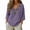 Purple, variant on Women's 100% Cotton Boho Embroidered Tops V Neck 3/4 Sleeve Loose Casual Shirts Vintage Floral Tunic Blouses for Daily Vacation Wear, S-3XL