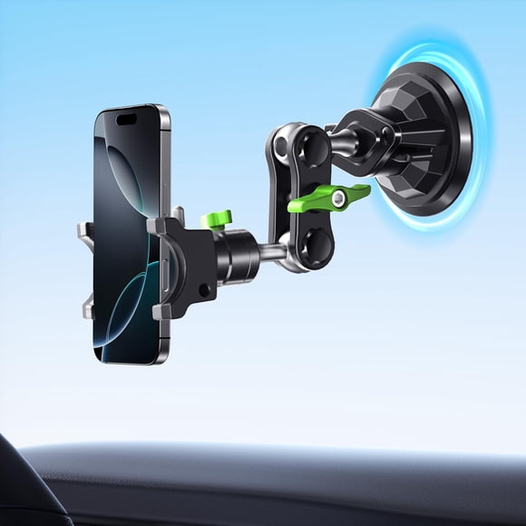Soporte para teléfono de coche MAGIC JOHN, parabrisas metálico ultraduradero