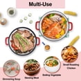 thumbnail image 5 of Cast iron Dutch oven with frying pan lid, 2-in-1 cast iron bread and frying pan cookware, double handle design, suitable for baking bread, frying, camping, 5 quarts, 5 of 7