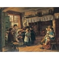 thumbnail image 2 of Rankley, Alfred 32x25 Black Ornate Wood Framed with Double Matting Museum Art Print Titled - The School Room, 2 of 4