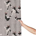 Boston terrier dog funny Shower Curtain Fabric Shower Curtains for