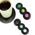 thumbnail image 2 of Matsuzay 6 Pieces Nonslip Round Cup Coasters Style Mug Record Office Mats Hotel Home Pads Decor ABS Retro Bedroom Type1 NO1, 2 of 6