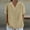 Khaki, variant on Tops for Women Summer Solid V Neck Button Down Tshirts Short Sleeve Tops Dressy Casual Blouse