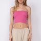 thumbnail image 3 of Blusa Mangas Largas Top Mujer Y2k Tube Crop Jersey Acanalado Bandeau Summer Tops Kuymtek Rosa T M para Mujer, 3 of 7