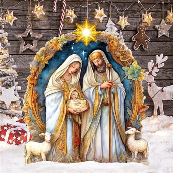 48' Nostalgic Nativity Scene Outdoor Decor by G. Debrekht - Nativity Holiday Dcor
