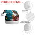 thumbnail image 4 of Disketp Whimsical Cats and Flowers Scene Christmas Hat, Santa Hat, Xmas Holiday Hat for Adults, Unisex Classic Santa Hat for Xmas New Year Party Headwear, 4 of 6