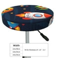 thumbnail image 4 of Naloa Spaceships and Stars Round Bar Stool Cushion Cover 12-14 inch, Fits Kitchen, Office, Restaurant Chairs - 14 inch, 4 of 7