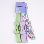 Claire's 3-Pack Headbands with Butterfly Print, Green and Lavendar Solid