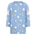 thumbnail image 6 of Garbnen Easter Shirts for Women O Neck Women's 3/4 Length Sleeve Tops Egg Rabbit Hunt Print Fashion Fitted Holiday Women Blouse, 6 of 6