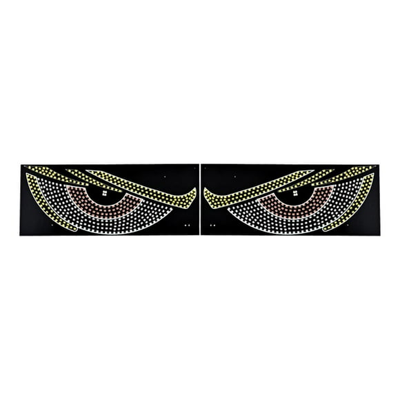 USB Dynamic Big Devil Eyes Light For Cars, Programmable Flexible Window Screen LED Display For Car, Animated Car Truck Eye