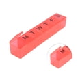 thumbnail image 3 of Unique Bargains 1 Pc 7 Compartment Single Row Pill Case Lightweight for Travel Clear Orange, 3 of 6