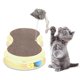 thumbnail image 5 of Gato gatito, tablero rascador de papel corrugado, juguete rascador con campana de hierba gatera, color amarillo, 5 of 5