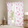 thumbnail image 3 of Manfei Teens Children Cartoon Ribbon Bowtie Black Out Curtains,Love Heart Stars Print Curtains Pack of 2 (42x63 Each),Kawaii Cute Bedroom Curtains,Ultra Soft Home Decor, 3 of 6