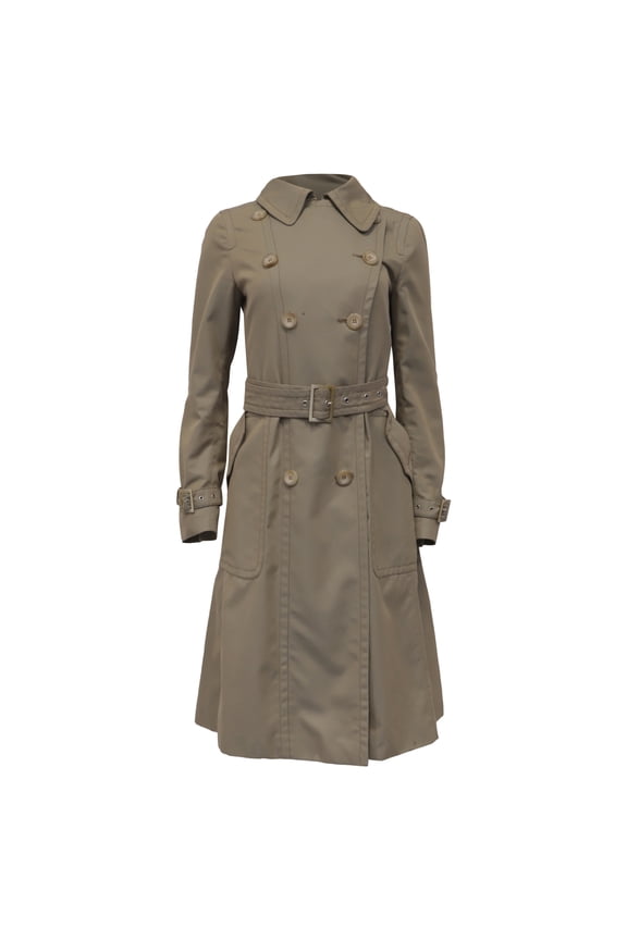 Pre-Owned Max Mara Double Breasted Coat in Beige Cotton