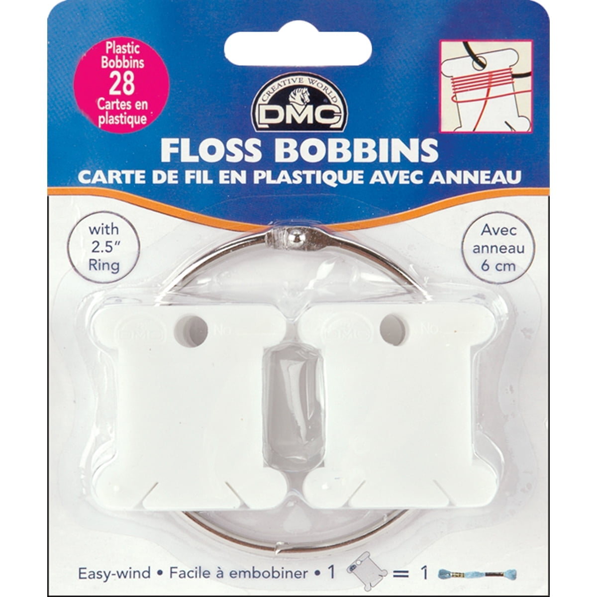 DMC Plastic Floss Bobbins28/Pkg