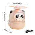thumbnail image 3 of JZCHUNTOY Cute Panda Handheld Fan, 1 Piece USB Rechargeable Mini Portable Fan, Lightweight Personal Cooling Fan, Suitable for Outdoor, Travel, Commute, Office and Home Use, 3 of 6