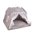 thumbnail image 2 of BAOPAI Tente pour Animaux de Compagnie Portative Toutes Saisons avec Coussin Amovible pour Usage Intérieur Extérieur Conception Fermée Sécurisée pour Chats Petits Chiens et Cochons d'Inde, 2 of 6