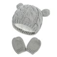 thumbnail image 1 of One-eyed monster Gorro de punto de algodón Gorro cálido de invierno para niños y niñas Gorros con pompones dobles Guantes, 1 of 5