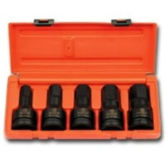 Sunex Tools 4506 .75 Inch Drive 5 Piece SAE Hex Impact Set