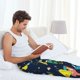 thumbnail image 5 of Balery Funny Spaceships Pantalones de pijama para hombre, pijama ultraligero, pantalón de descanso-Large, 5 of 6