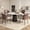 Brown, variant on MOONMISS Dining Chairs Set of 4,Faux Leather Ergonomic Backrest Padded Seat Metal Legs Color Block For Kitchen Living Room