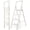White Finish, variant on Calmwrd Step Ladder Folding 3-Step White Finish Aluminum Foldable Step Ladders,Anti-Slip for Home & Kitchen Office 330 lbs