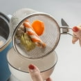 thumbnail image 4 of Stainless Steel Hot Pot Ladle with Fine Mesh Basket | 11x9.5x7.2cm Kitchen Strainer Spoon for Cooking, Frying | Handle for Easy Food Scooping, 4 of 6