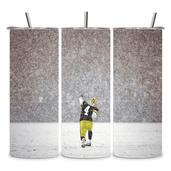 Alpha Printing 20oz Stainless Steel Tumbler – Iconic Football Image Full-Wrap Athlete Artwork, Sports Fan Design, Insulated Travel Cup