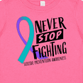 thumbnail image 4 of Inktastic Never Stop Fighting Suicide Prevention Awareness Ribbon Boys or Girls Baby T-Shirt, 4 of 5