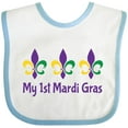 thumbnail image 3 of Inktastic My 1st Mardi Gras Fleur De Lis Boys or Girls Baby Bib, 3 of 4