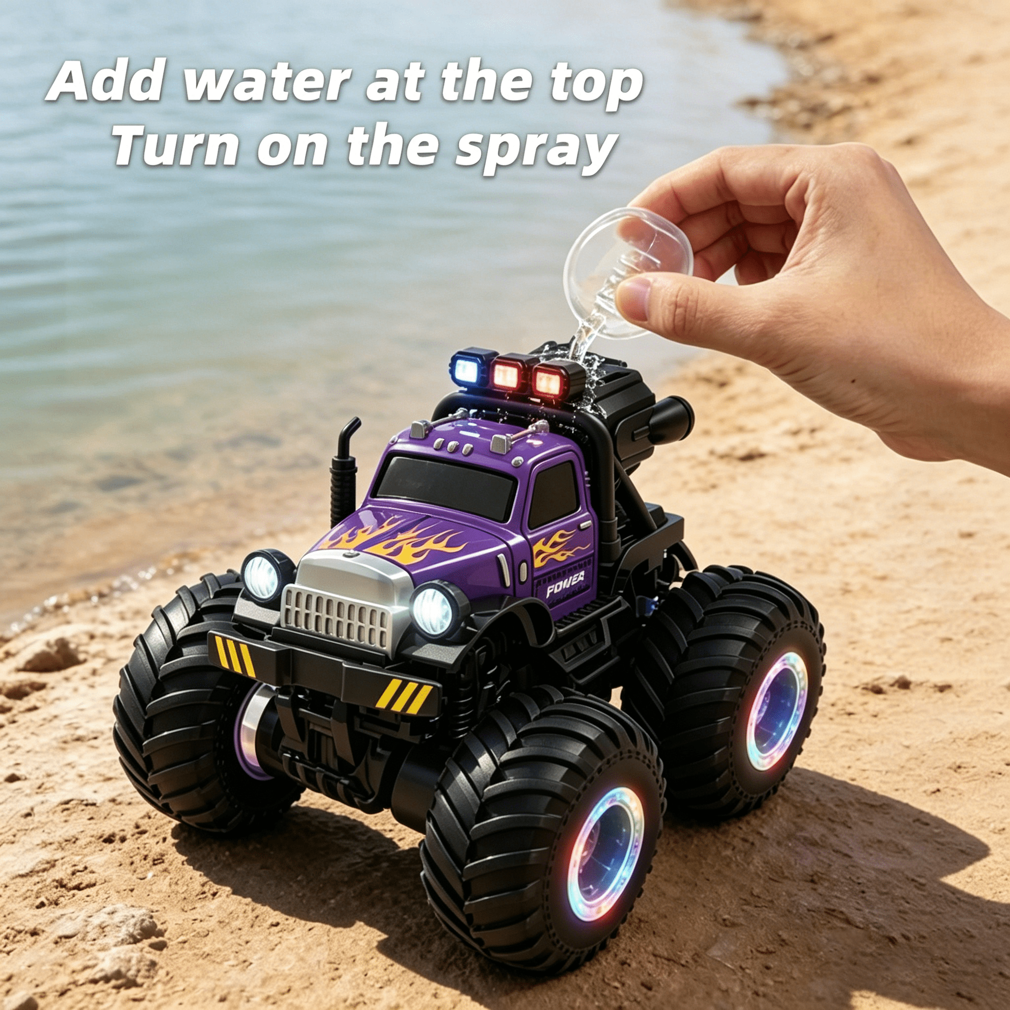 HNH 1:18 RC Monster Trucks for Boys, Off Road Remote Control Car, RC Crawler Toy for Kids 4-12 Years-Purple