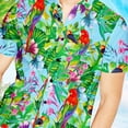 thumbnail image 2 of Camisa Blusa casual de moda con botones de manga corta con solapa con estampado floral para verano, 2 of 5
