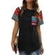 thumbnail image 2 of Sonducket Top con dobladillo en la parte delantera a rayas para mujer Prendas para la parte del cuerpo negro METRO, 2 of 4