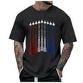 thumbnail image 2 of Caqnni American Flag T-Shirt for Men 4th of July Graphic 1776 Gym Workout Patriotic T-Shirt(Black,L), 2 of 4