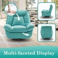 thumbnail image 2 of Oversized Power Recliner Chair with Voice Control, Swivel Glider and Bluetooth Speakers, Mint, 2 of 4