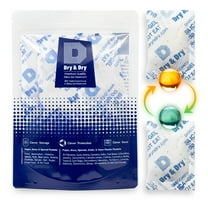 20 Gram [30 Packs] "Dry & Dry" Food Safe Orange Indicating(Orange to Dark Green) Mixed Silica Gel Packets - Moisture Absorber Dehumidifiers