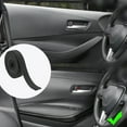 thumbnail image 1 of Molduras De Coche Molduras de coche embellecedoras de cuero PU, útil pegatina para salpicadero de puerta, decoración negra para coche, 1 of 8